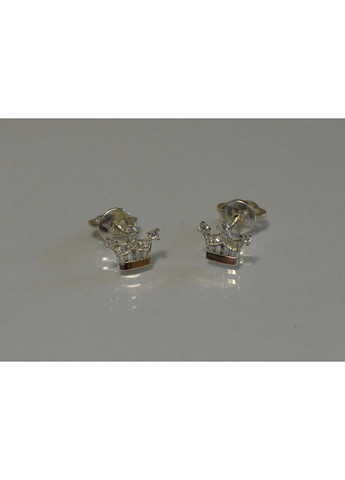 Серебряные пусеты с золотыми вставками Silver Style (367112700)