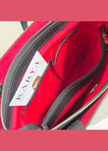 Сумка-шопер жіноча натуральна шкіра Туреччина з довгими ручками червона Karya (348357388)