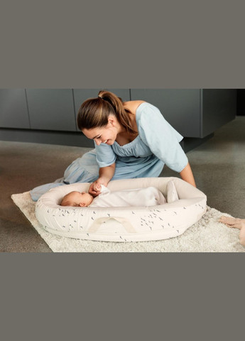 Кокон для сну з обмежувачем "BABY NEST PREMIUM", Grey Flying, колір сірий (11008156-Grey-Flying) VOKSI (307404205)