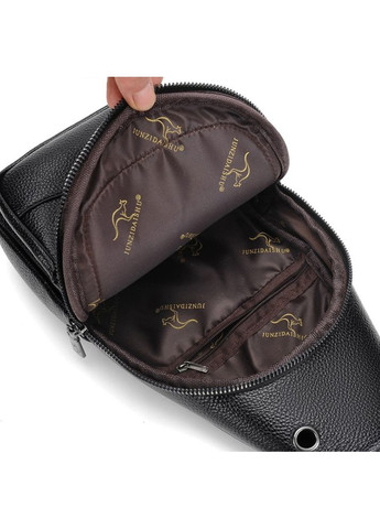 Чоловіча сумка-слінг Кенгуру коричнева екошкіра ProDobro (363222389)