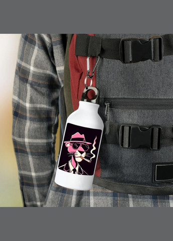 Фляга (бутылка) для воды с карабином 500 мл Металлическая (Туристическая, Для кемпинга, Для спорта) #55 500 мл Белый No Brand (323639854)