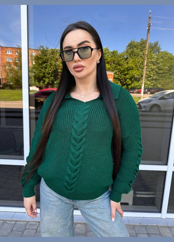 Зеленый женский шерстяной свитер адель зеленый You Best