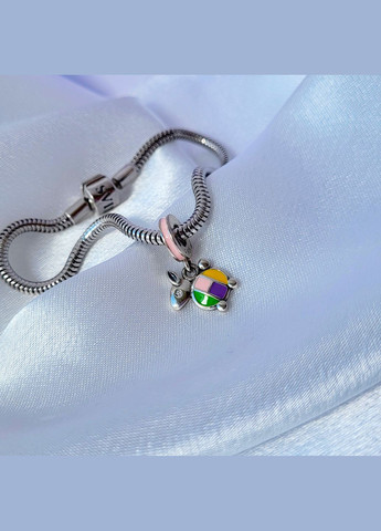 Серебряный шарм с подвеской Ослик разноцветная эмаль серебро 925 пробы Родированное р701 2.43г No Brand (306743474)