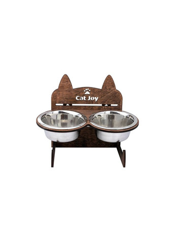 Кормушка для кошек Мордочка с регулировкой высоты дуб Cat Joy (301212356)