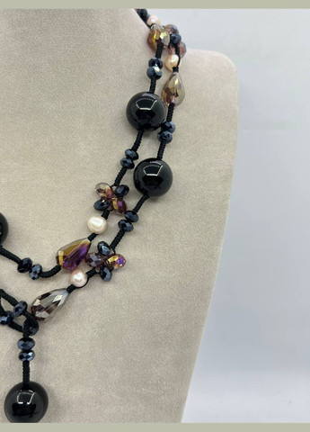 Бусы агат и чешское стекло 16 мм 85 см No Brand (322007173)