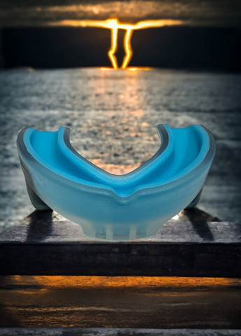 Капа для бокса боксерская мма боксу капу боксеров бокс GDragon Sport на зубы термопластик трехслойная Голубая 1_1_L_5 No Brand (322456188)