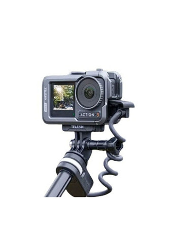 Захисна рамка для dji action 3/4, алюмінієва рамка 1/4 з кріпленням холодний башмак, чорна telesin No Brand (284283093)