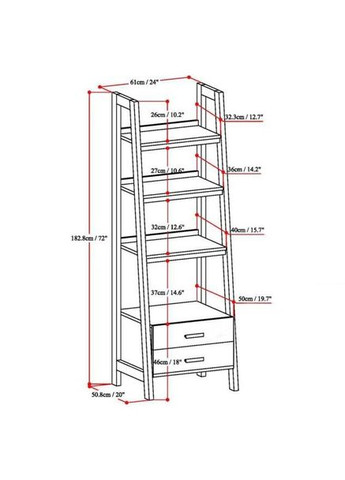 Стеллаж кухонный из дерева Крембиш мокко (СТА-010010) No Brand (327849194)