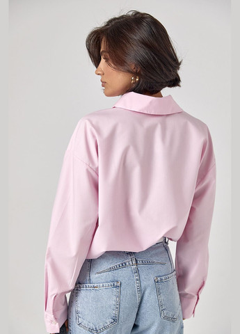 Розовая классическая рубашка Lurex