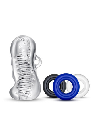 Набор мастурбатор и 3 эрекционных кольца Quickie kit Blush (361670223)