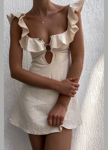 Світло-бежева повсякденний сукня жіноча Україна однотонна