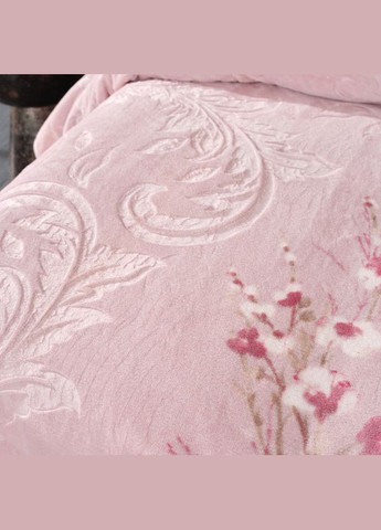 Плед - Sakura gul kurusu рожевий 200*220 євро Karaca Home (275863806)
