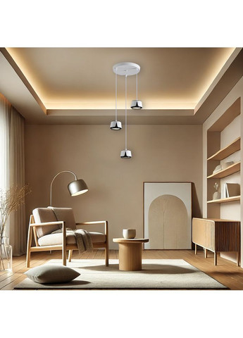 Светильник подвесной TELA R 100x1000 мм Бело-черный на 3 лампы GX53 ESLLSE (354298750)