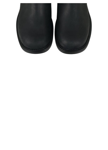 Осенние ботинки осенние черные из натуральной кожи крейзи KASANDRA