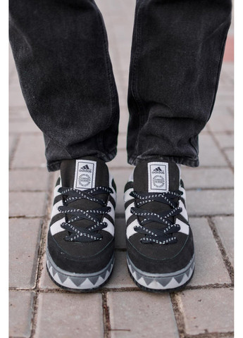 Чорні Осінні кросівки чоловічі adidas adimatic neighborhood black white адідас адіматік No Brand