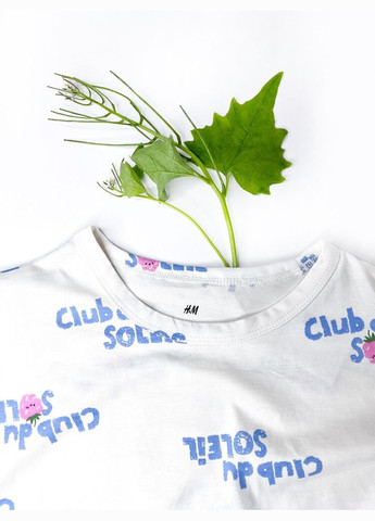 Белая футболка н&м 104 см белый артикул л982 H&M