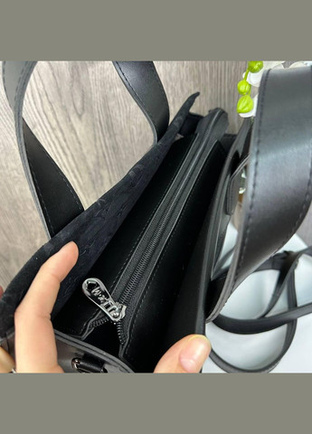 Жіноча замшева сумка на плече з тисненням із натуральної замші чорна (sku_1371) No Brand (330576682)