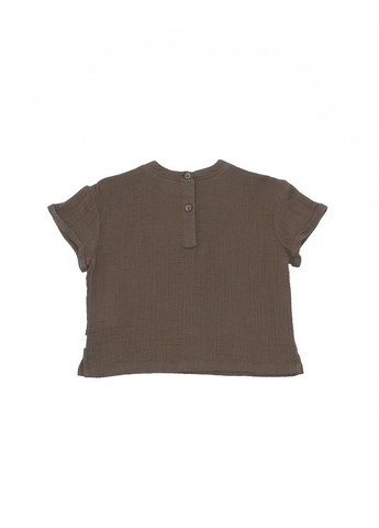 Коричневая футболка basic,коричневый, Pomp de Lux