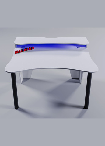 Геймерський комп'ютерний стіл з RGB підсвіткою "ARES - PRO" білий, ігровий Markson MS903 білий (319155120)