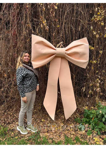 Большой уличный декоративный бант из фоамирана для фасадного оформления, украшения дома, витрин и фотозон. No Brand (369475401)