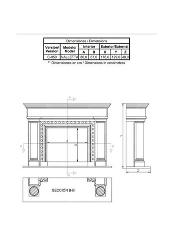 Каминная обрамление Arriaga Valletta Rosa P/Crema Schmid (370385214)