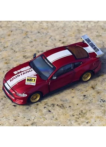 Игрушечная спортивная машинка Ford Mustang GT500 1:42 красная, металлическая, с подвижными элементами и сменными деталями No Brand (393706974)