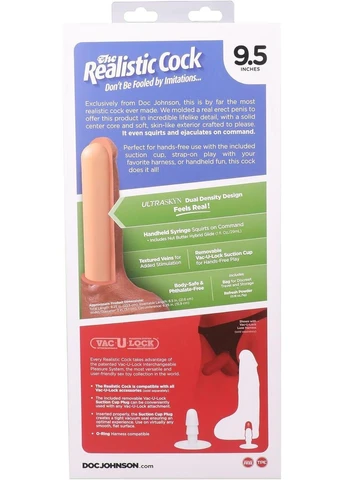 Фалоимитатор кончающий The Realistic Cock ULTRASKYN - Squirting 9,5 Inch Chocolate Doc Johnson (400433886)