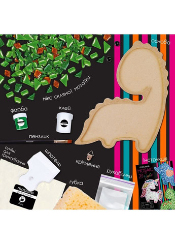 Дитячий набір для творчості кришталева мозаїка "Динозавр" МА7003 Mosaaro (360899779)