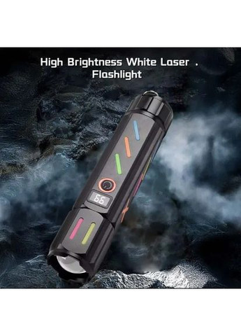 Фонарь ручной с флуоресцентной окраской 530 белый лазерный светодиод PM30-TG, индикация заряда, zoom, Power Bank No Brand (371906453)