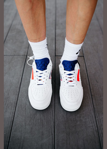 Білі осінні кросівки жіночі Nike N.354 A!r F0rce 1 Low «White»