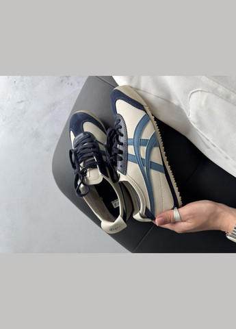 Кроссовки женские Asics Onitsuka Tiger Mexico Beige Blue | Асикс Онитсука Тайгер бежевые No Brand бежевые демисезоны (342717929)