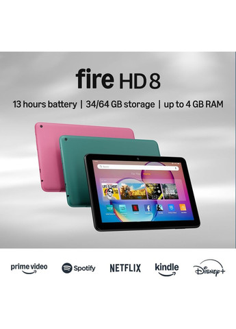 Планшет Fire HD 8 (12th Gen) (2024) 4/64GB Black_JP Amazon (371295963)