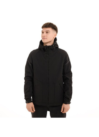 Чорна демісезонна чоловіча куртка демісезонна softshell чорна Freedom