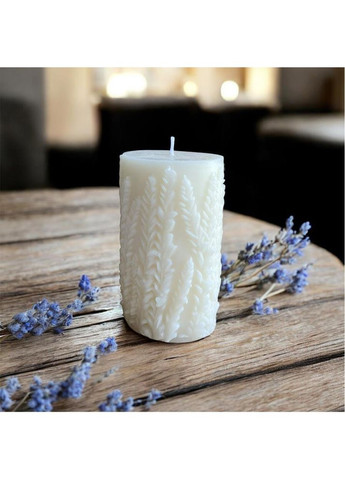 Свеча ручной работы с лавандовым узором в подарочной коробке (TA0160_5) No Brand (367953931)