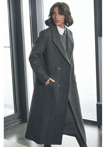 Черное демисезонное Черное пальто из французского кашемира Seventeen