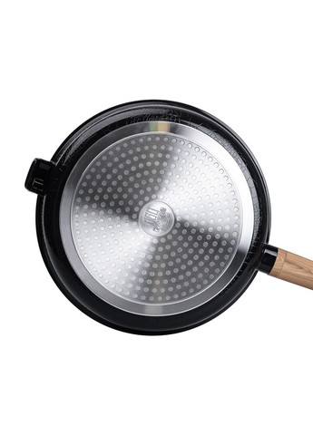 Алюмінієва сковорода з керамічним покриттям антипригарним 3,2 л Ø 28 см чорна MGC (367724624)