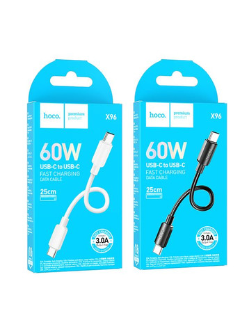 Кабель USB X96 Hyper 60W Type-C to Type-C 0.25m Hoco (364206007)