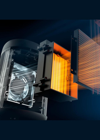 Тепловентилятор Series 2000, 15м2, 1500Вт, электр. упрня, керамич.нагрев.элемент, темно-серый Philips (315435761)