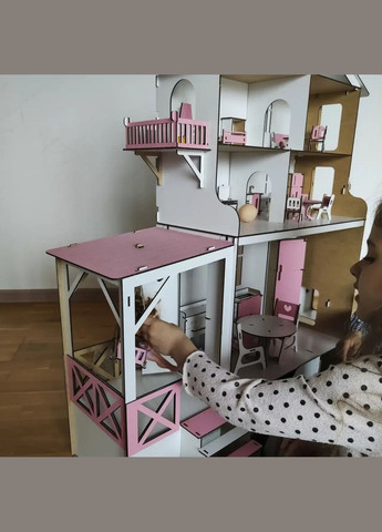 Большой качественный кукольный домик для Lol c мебелью и лифтом, игрушечный дом для кукол лол и барби Barbie (322777217)