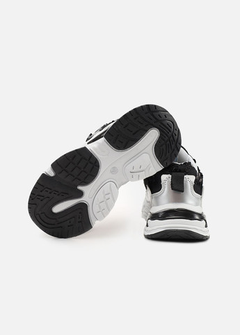 Серебряные демисезонные кроссовки для девочки, на плоской подошве цвет серебристый цб-00273842 Kimboo