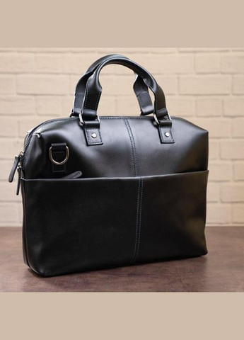 Сумка мужская через плечо кожаная портфель для документов А4 планшет в дорогу для телефона Черный 34349 Shvigel (331862424)