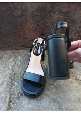 Черные босоножки женские черные Kamengsi без застежки