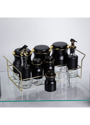 Набор для специй на металлической подставке контейнеры для приправ и масел органайзер для кухни Yiwu (370432491)