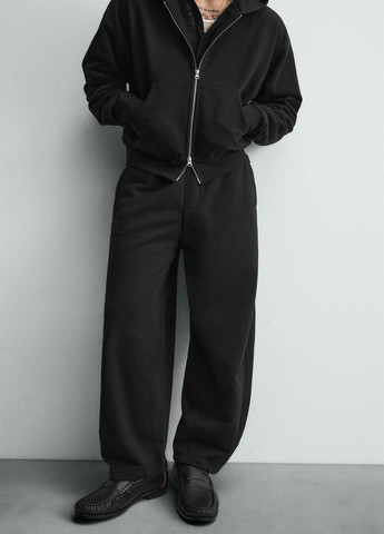 Черные повседневный демисезонные брюки Zara