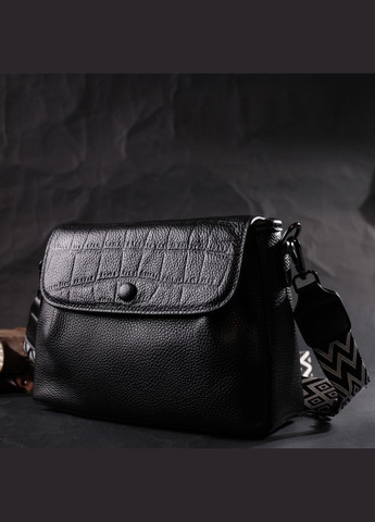 Сумка женская через плечо кожаная 22330 Черный Vintage (302008711)