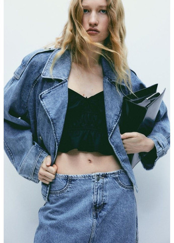 Жіноча джинсова спідниця Maxi Н&М (57303) XS Синя H&M (295263205)