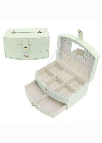 Шкатулка SP-01245 Tiffany для украшений и ювелирных изделий двухуровневая с зеркалом 20шт Casegrace (352012263)