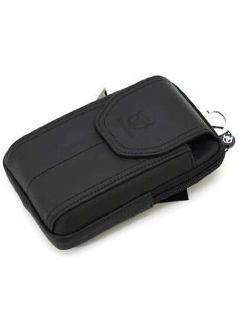 Сумка чехол для телефона на ремень мужская с карабином кожаная маленькая сумочка Черный 35929 BULL (337671208)