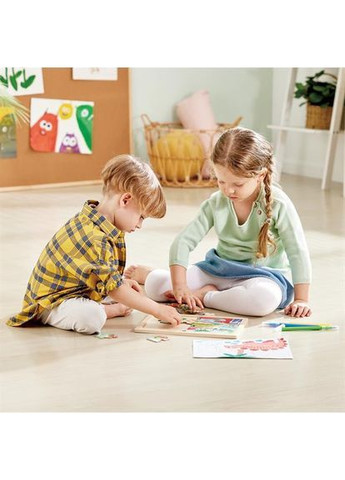 Пазл Динозаври з розмальовкою, 24 елементи () Hape E1641 (370499034)