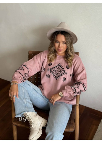 Блідо-рожевий демісезонний жіночий светр джемпер No Brand